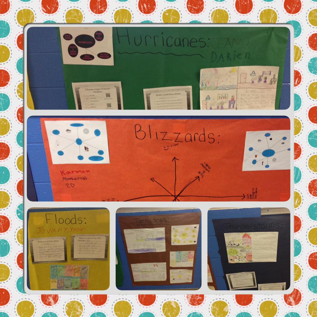 A great way to add voice &amp; choice is project selection. Here are our weather projects! #personalizedlearning #ccsdpl