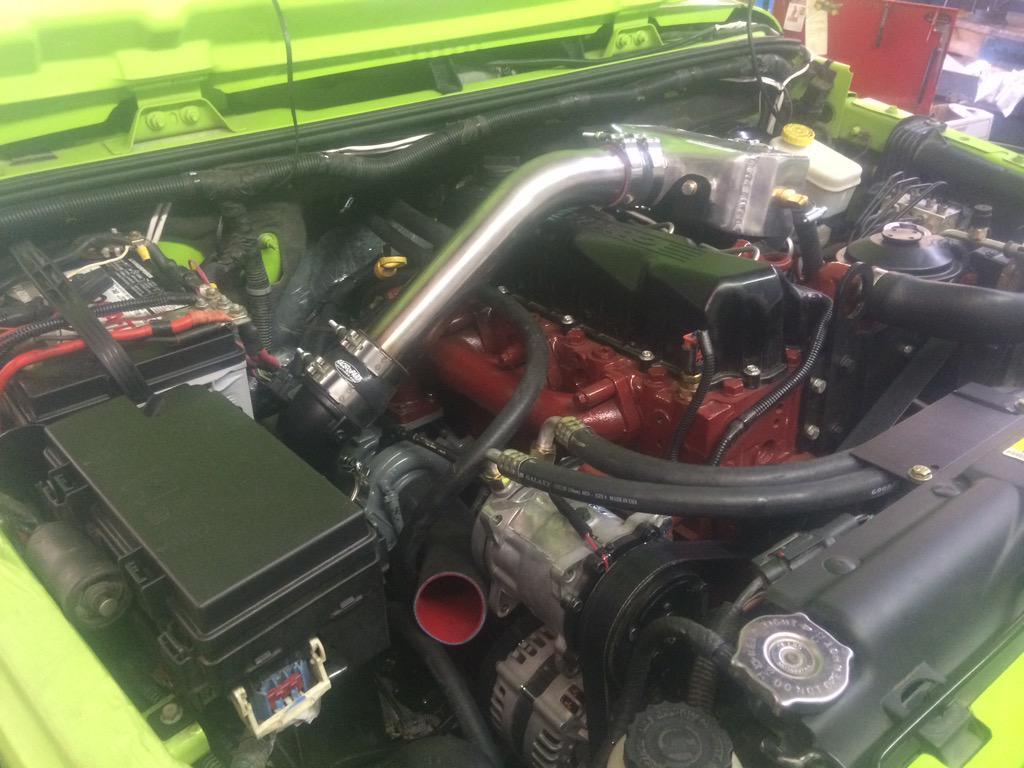 GreenJeepMac's tweet photo. Finished Product! #Jeep #Wrangler #DieselConversion #BruiserConversions http://t.co/qGiDD0bILh