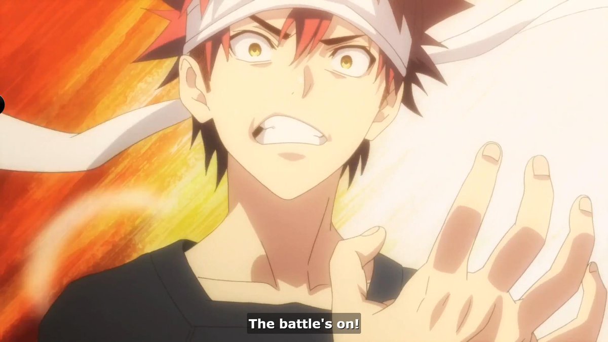Sinjuda's tweet photo. #ShokugekiNoSouma might be my new favorite anime. Cooking anime with this much intensity in just the first episode! http://t.co/wf8B7stZ5h