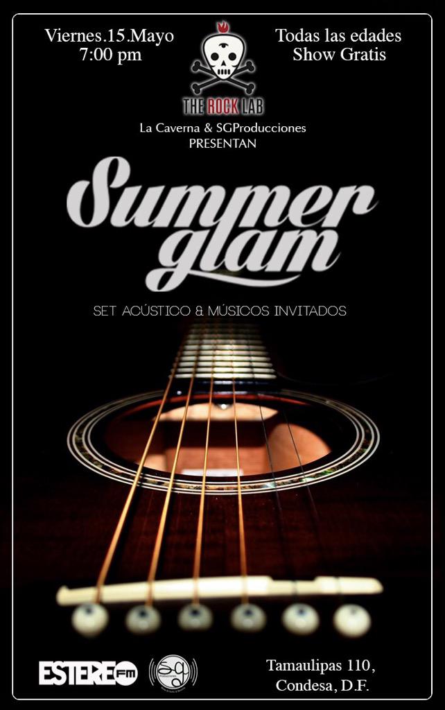 SummerGlamRock's tweet photo. #Vamos todos a @Therocklab este 15 de mayo! #NTD @SummerGlamRock #Gratis http://t.co/vOQdIXZwFx
