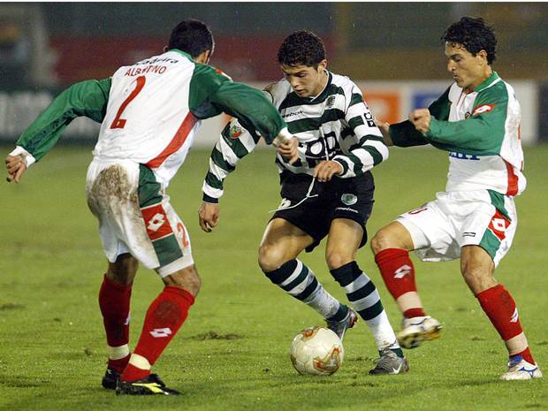 Cristiano Ronaldo at the beginning of his footballing career with Sporting Lisbon