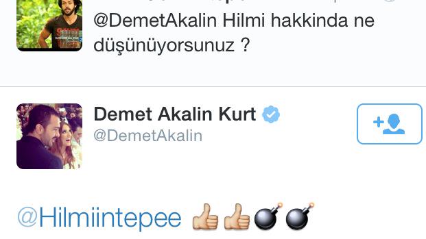 survivorallsta's tweet photo. (Soru sorsanız yanıtlar)Demet akalın Hilmicem hakkında ki düşüncesi #SurvivorAllStar http://t.co/NrcOW5APoY