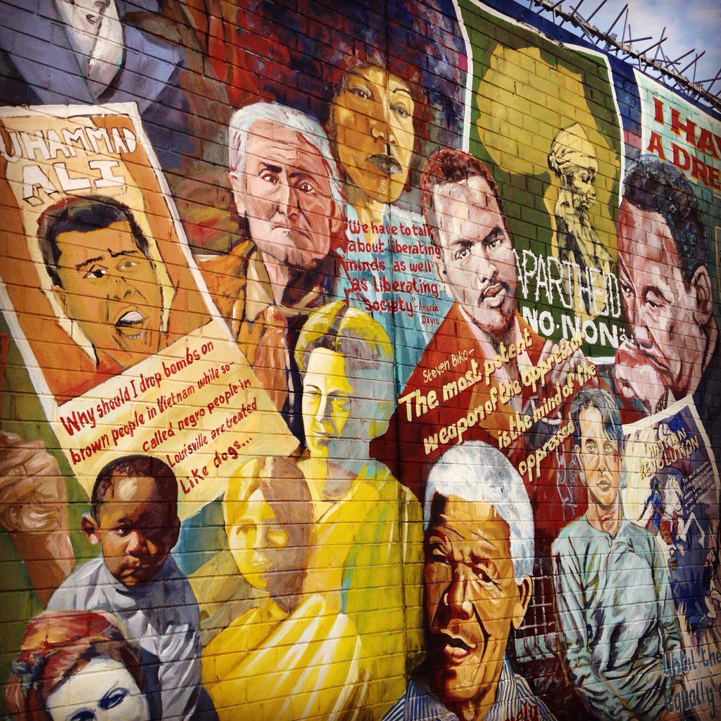 MissPendry's tweet photo. Belfast international wall. #REteacher http://t.co/giLzsCYicN