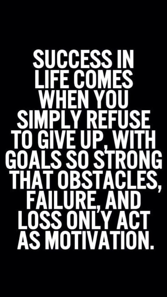 Truth!! Hit a new max on bench today after reading this!!! Remember guys never give up!