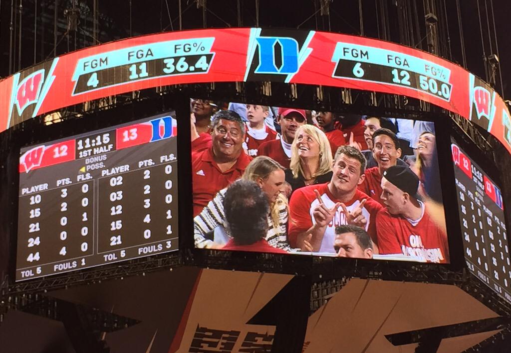 UWMadison's tweet photo. As if you couldn’t love @JJWatt any more… #Badgers http://t.co/OroUcs5OmG