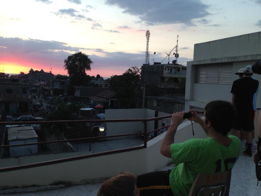 CHCimmersion's tweet photo. Enjoying their first Haitian sunset. http://t.co/8cHylDLeBL