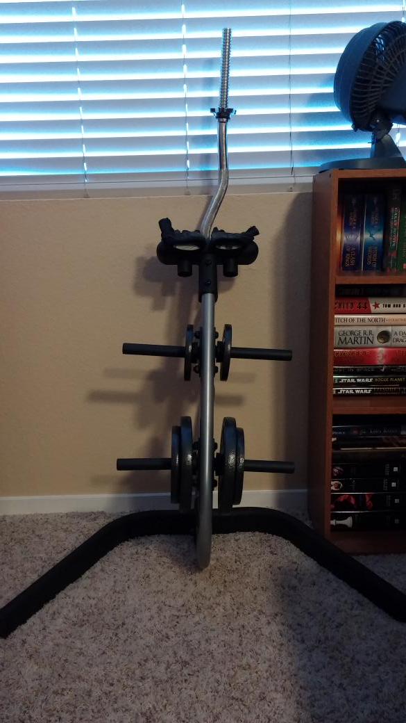 SoloJackal's tweet image. I love my barbell set. Makes for an effective and convenient at home workout #fitnessmotivation #fitquest