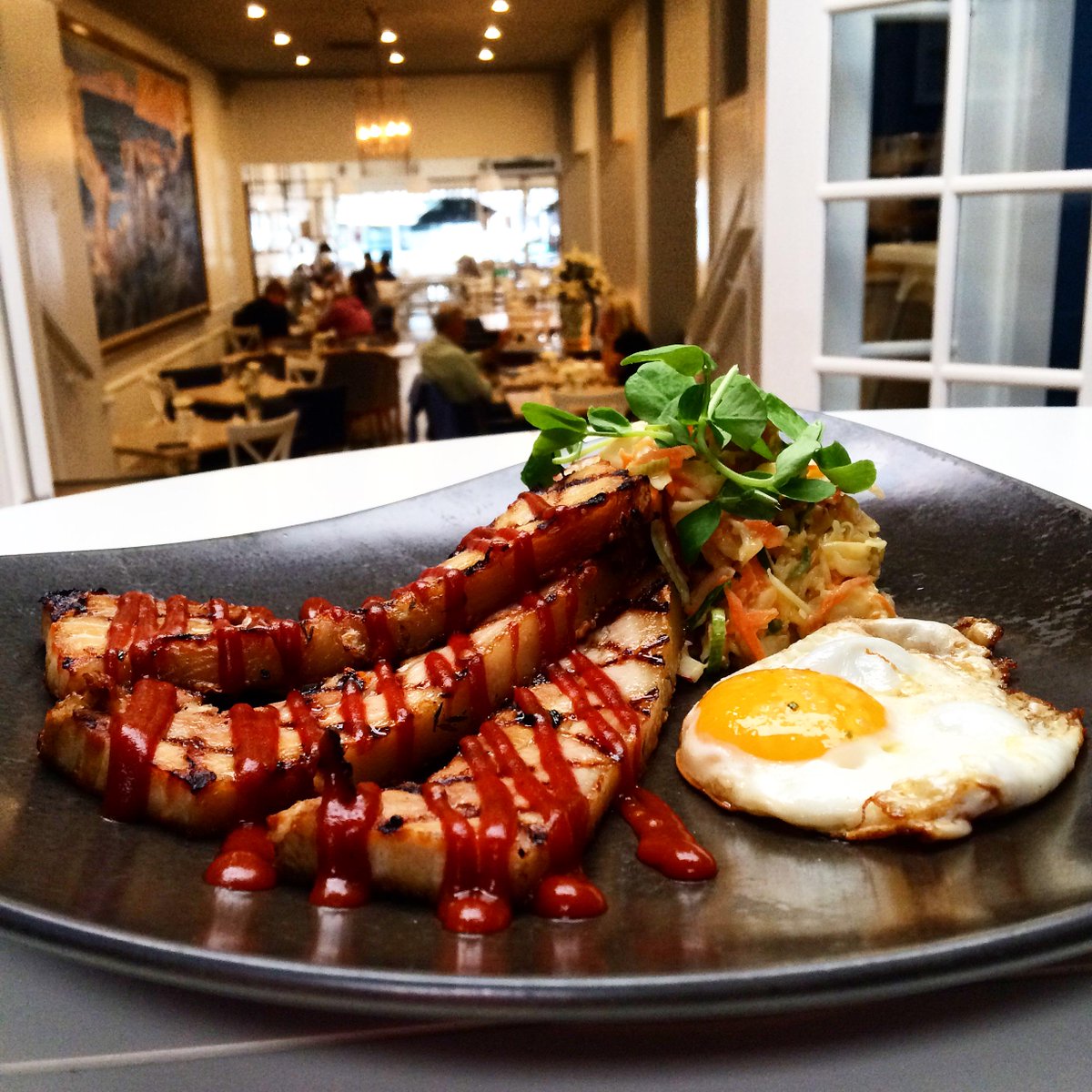 NowAndThenCafe's tweet image. Charred Rashes of #twicecookedporkbelly. A Specials this week! #melbournefoodie #melbournelunch #melbournecafe