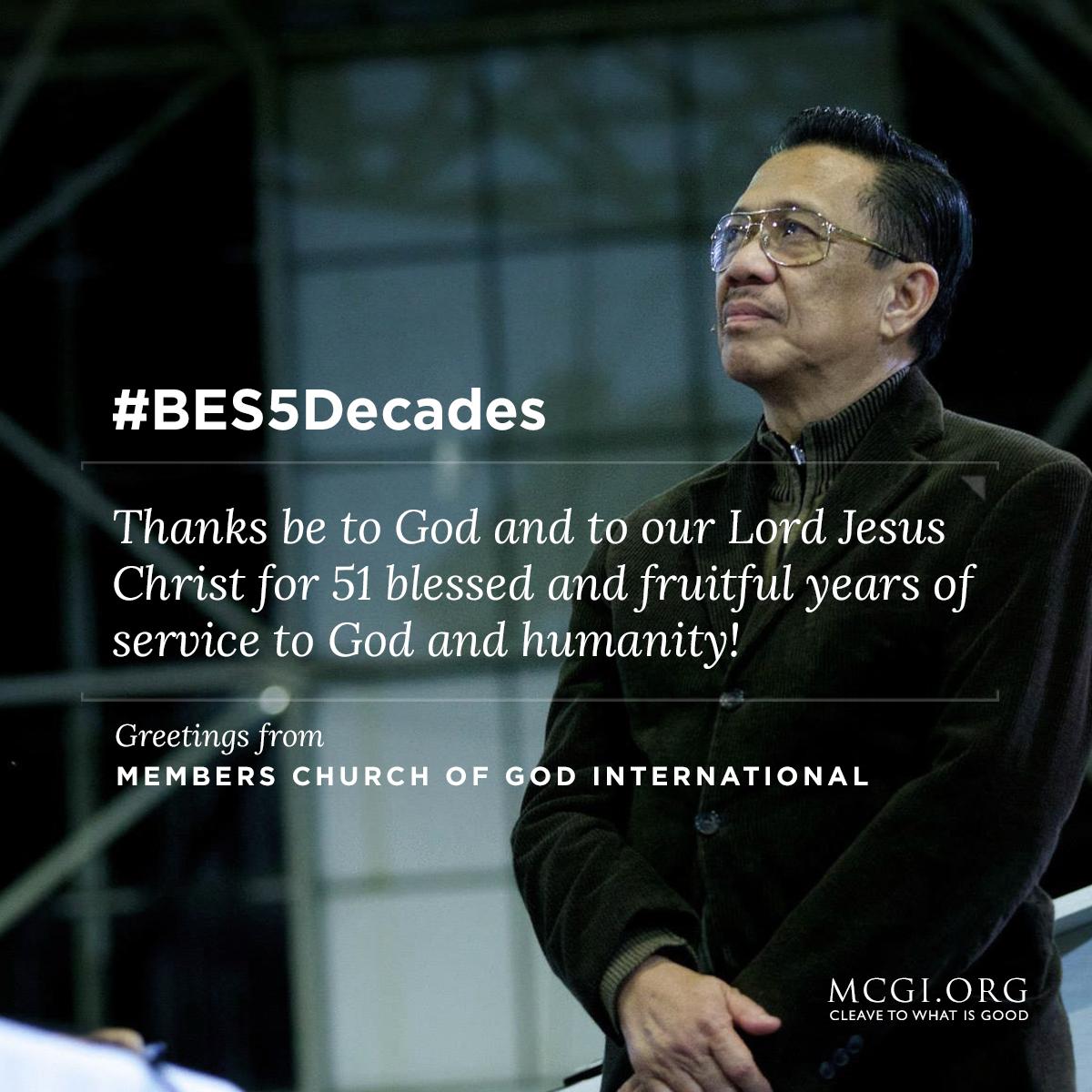mcgidotorg's tweet photo. We thank God &amp; our Lord Jesus Christ for @BroEliSoriano 51 years of service to God and humanity! #BES5Decades http://t.co/itYWJQYDBf