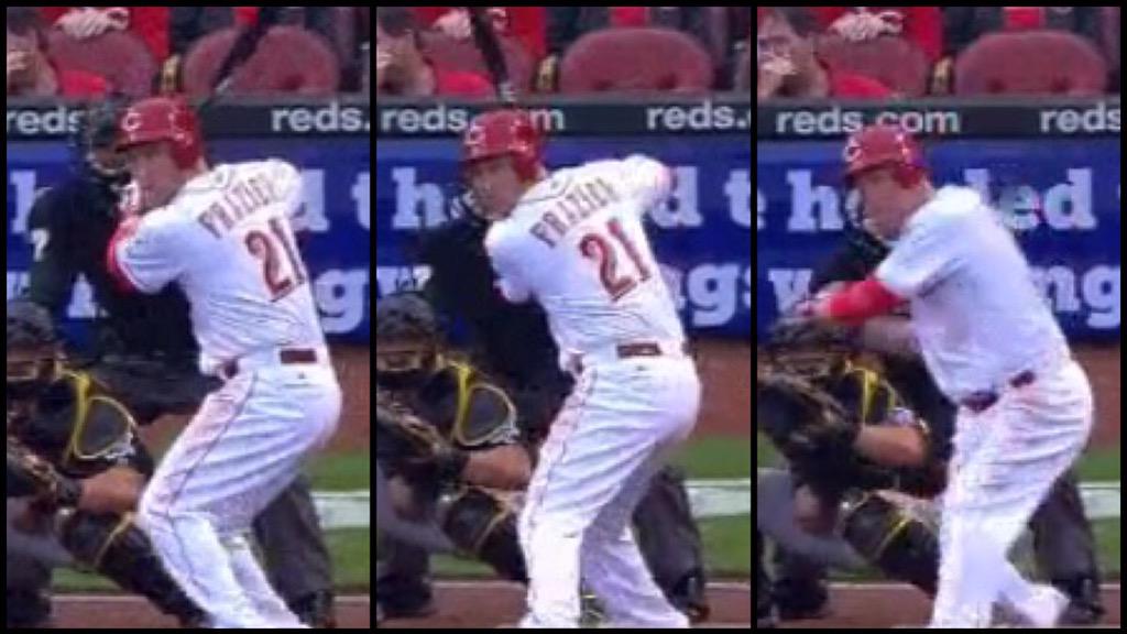 CurtWilsonIA's tweet photo. Man I love me some Todd Frazier bat tip. That 30 HR power was not a fluke. #BarrelRun #RunningStart4Barrel http://t.co/9KLQ4e6Rjm