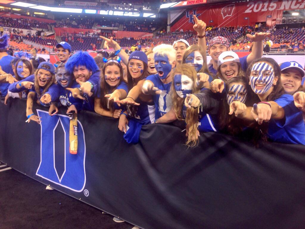 taytorwudzo's tweet photo. Up close and personal tonight! I'm ready for this game! Who's your pick? #Wisconsin #Duke #IndyFinalFour http://t.co/o7YloBK9uF