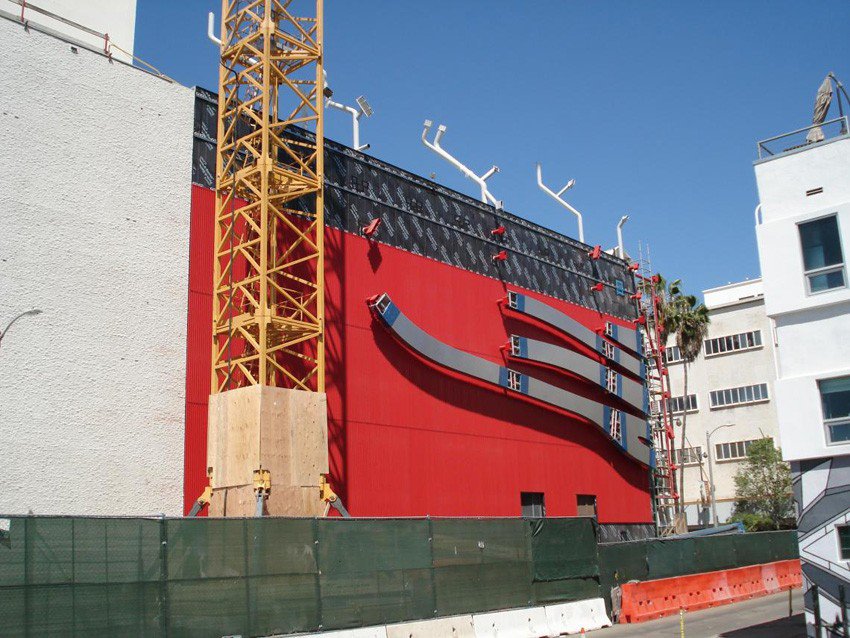 LAmag's tweet photo. First look: The @petersen Museum's steel ribbons http://t.co/dK93I9kqcj