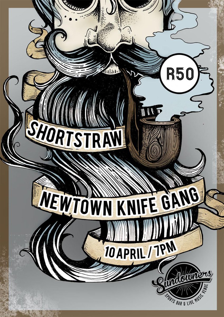 This coming Friday catch <a href="/shortstrawband/">shortstraw</a> &amp; <a href="/NKG_band/">Newtown KNIFE Gang</a> LIVE at <a href="/SundownerSA/">Sundowners Alberton</a>! Entrance is R50.