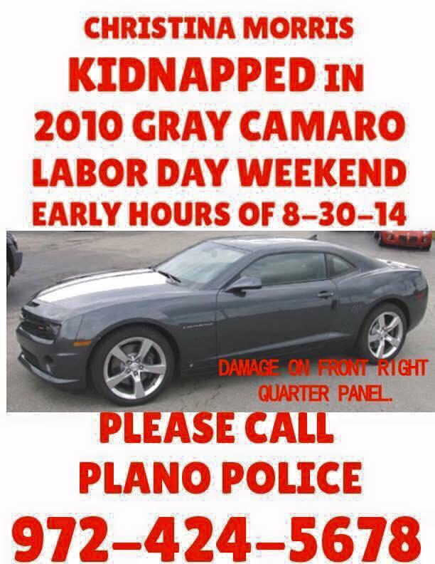 ChristinasCrew's tweet photo. 💥💥 #FindChristina 💥💥#LaborDayWeekend2014 #kidnapped 7 mo ago #Plano #Texas -Did you see this car that weekend? Where? http://t.co/hJGZLhNlDw