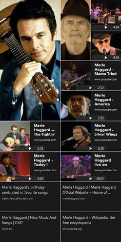 Merle Haggard Singer Songwriter: Happy Birthday! Great musical artist!   