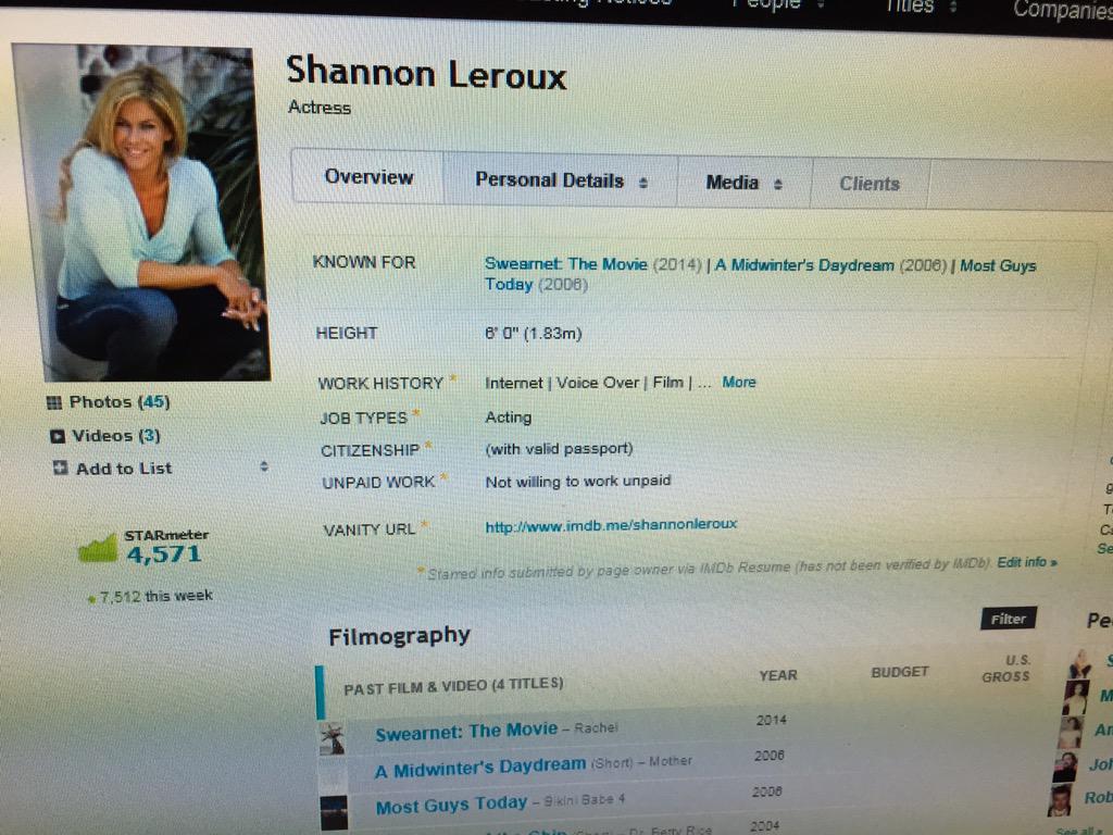 Shannonleroux's tweet photo. Wow - thanks #SWEARNETMOVIE http://t.co/Uh1E4KmkdH