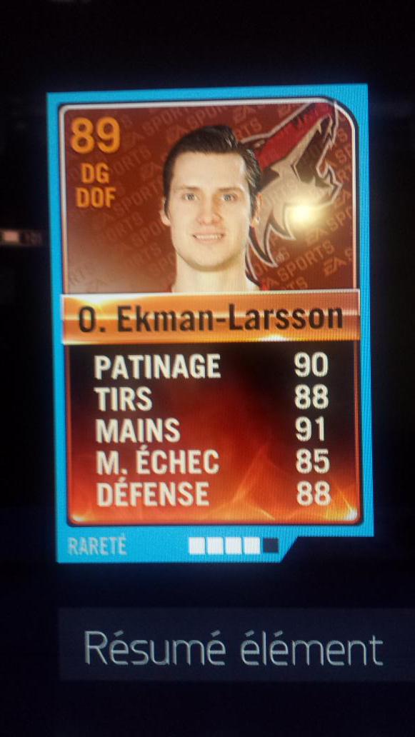 miviens's tweet photo. RT and follow to win this @EASPORTSNHL POTG ekman larsson giveaway tommorow on my stream on twitch realmiviens http://t.co/e8keQzxqLQ