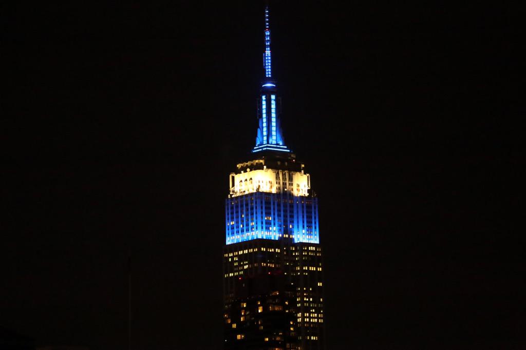 Dodgers's tweet image. .@EmpireStateBldg, you look good in that Dodger blue.
