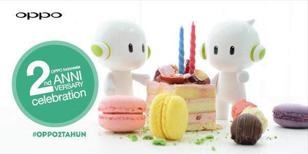 Celebrate OPPO Indonesia 2nd Anniversary! Ofans, terima kasih banyak atas dukungan &amp; kepercayaan kamu. #OPPO2Tahun RT
