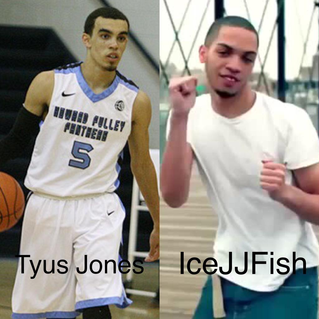 ShiinaThor's tweet image. I knew he looked familiar! 😂😁 #NCAAChampionship #tyusjones #IceJJFish