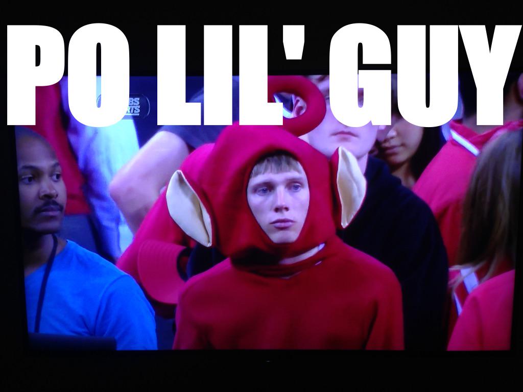blakehadley's tweet photo. #ncaafinals #wisconsin #teletubbie #duke http://t.co/XiKK7u1UHr