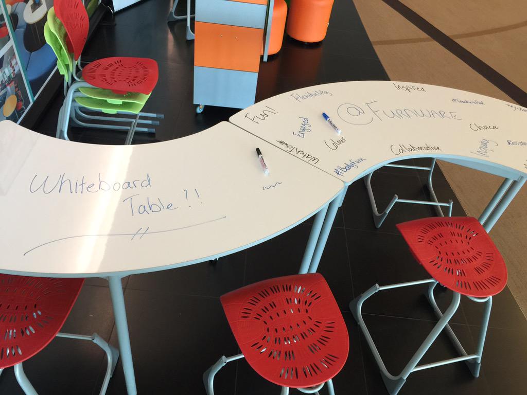 grant_vdk's tweet photo. How would you implement the #WhiteboardTable surface in your spaces?
#Collaboration 
#wels15
@Furnware http://t.co/k3LwoIiHho