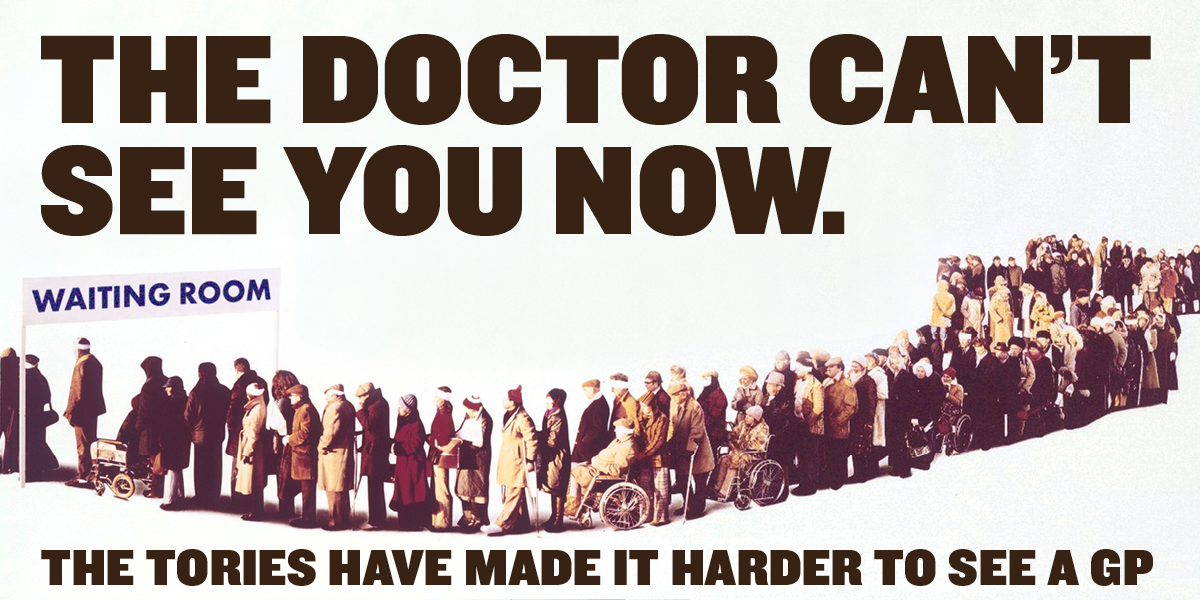 UKLabour's tweet photo. David Cameron promised better access to your GP. Then cut Labour’s scheme for evening and weekend opening. http://t.co/OAXEQUGog7
