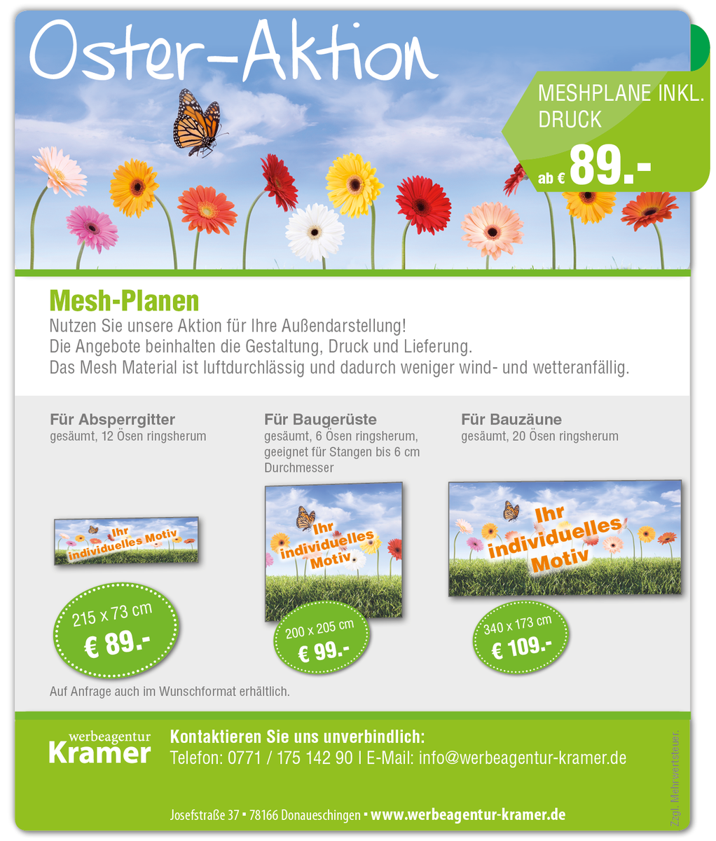 Kramer_Design's tweet image. #Meshplanen für #Gerüste in verschiedenen Formaten. Die Lösung für Außenwerbung von #Handwerkern! #Werbung #Handwerk