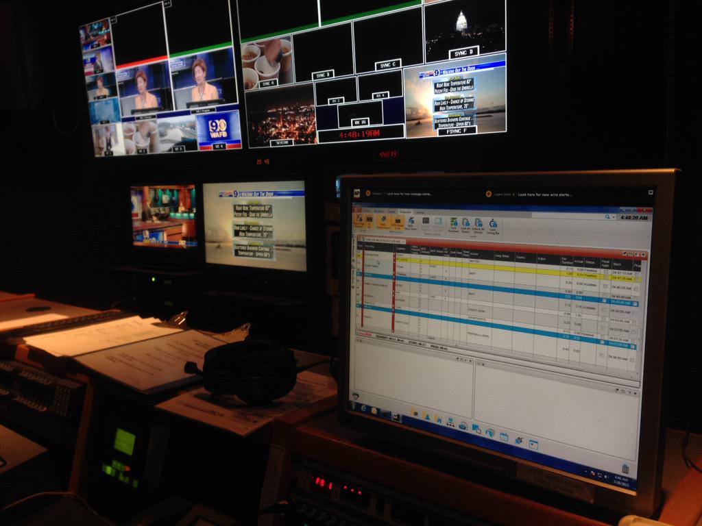 Rachgabrielsen's tweet photo. Starting my morning with @WAFB using the newest version of ENPS. #ENPSing #ENPS http://t.co/aL3bWIiGTC