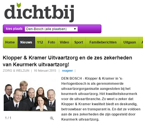 KlopperKramer's tweet photo. "@KM_Uitvaartzorg: Keurmerkhouders in de media? Zet de publicatie op Twitter en wij delen het! http://t.co/BjlyWwMlFK" Zo is dat