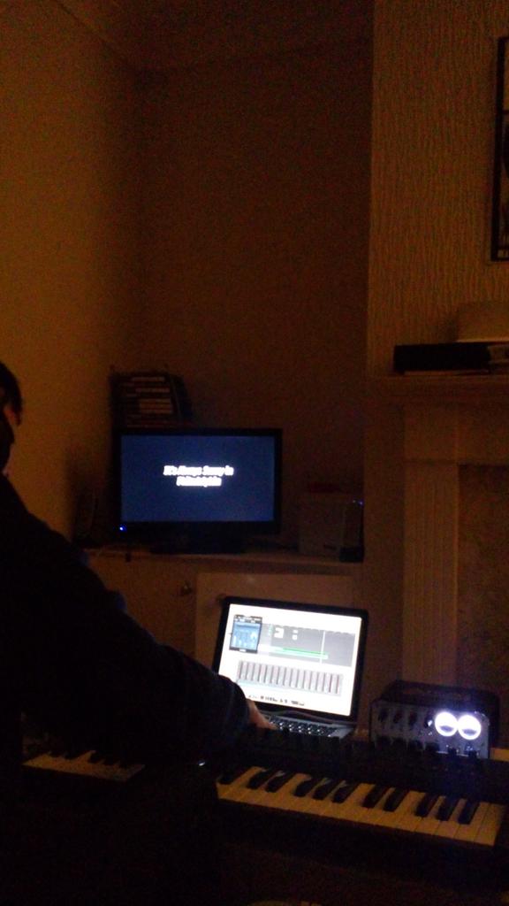 5:30am in the Faux Pas house. The boys are in the living room recording new material.