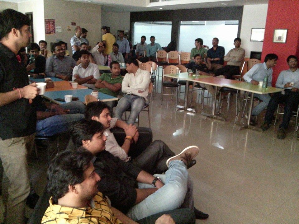 osscubeindia's tweet photo. AU'S vs India @osscubeindia Noida, Office... Come on india !!!! #CWC15 #IndvsAus #WeWontGiveItBack http://t.co/qVCs3HYp3B