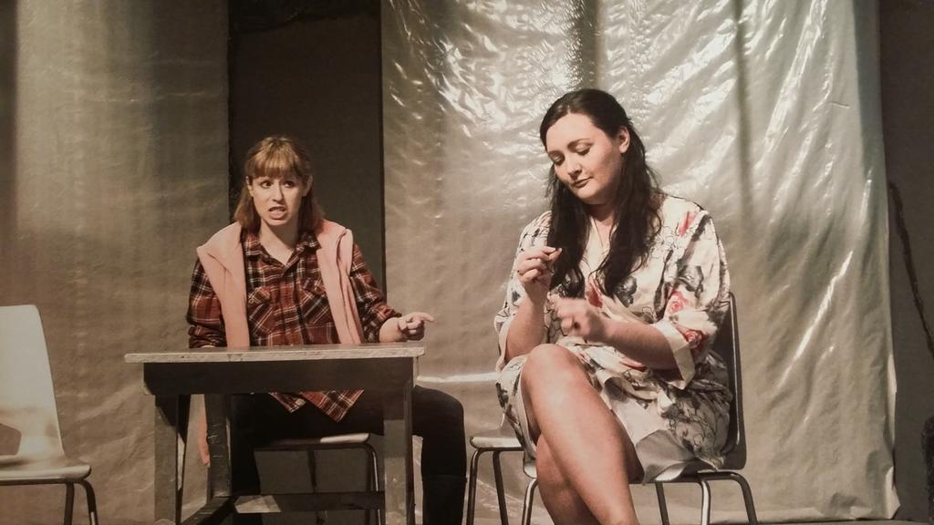 LucieAnnNash's tweet photo. Myself & @LouiseBlakey1 smashing Arden of Faversham with our ever so carefully written subplot... #RSCOpenStages http://t.co/zAXTTUGSJM