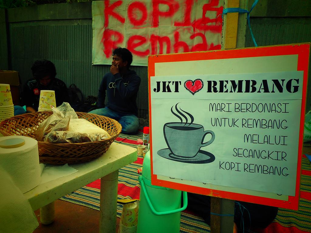 Nyruput Kopi #RembangMelawan sembari bersolidaritas untuk #SaveKendeng #TolakSemen. Dari Jakarta untuk Rembang.