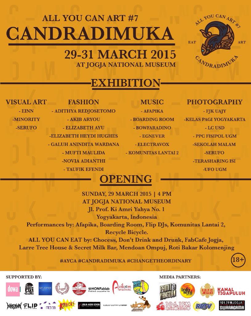 Besok minggu! #CANDRADIMUKA exhibition! #AYCA #ChangeTheOrdinary
