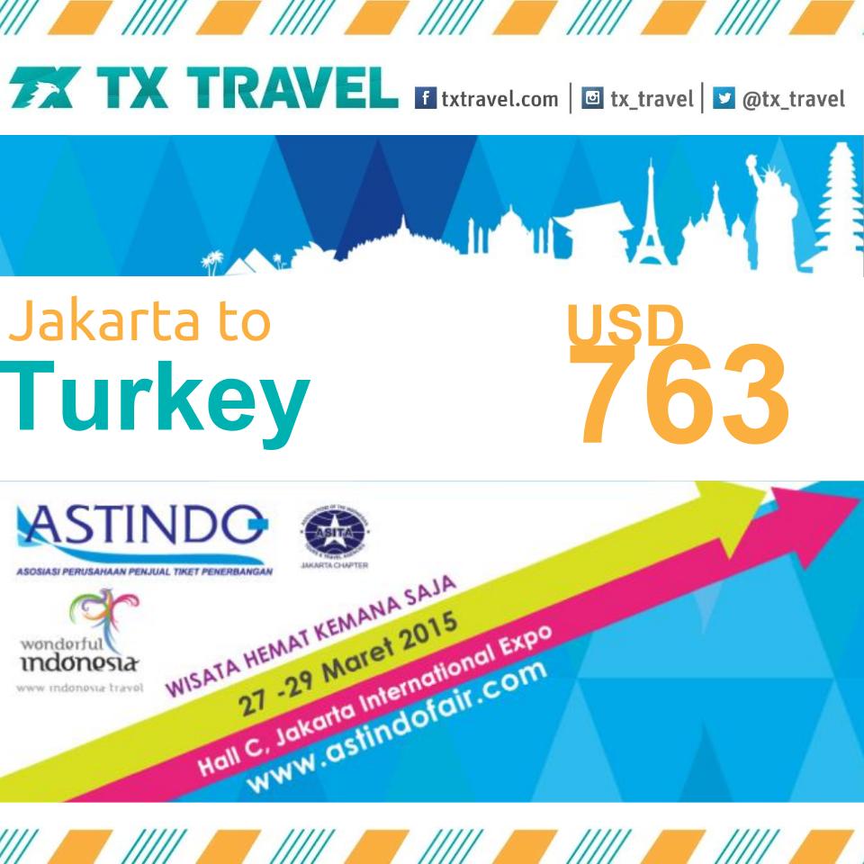 Dapatkan Harga Spesial dari 13 Maskapai Terbaik dunia <a href="/astindofair/">Astindo Travel Fair 2019</a>! Kunjungi Booth TX TRAVEL <a href="/JIExpo/">JIEXPO</a> Kemayoran!