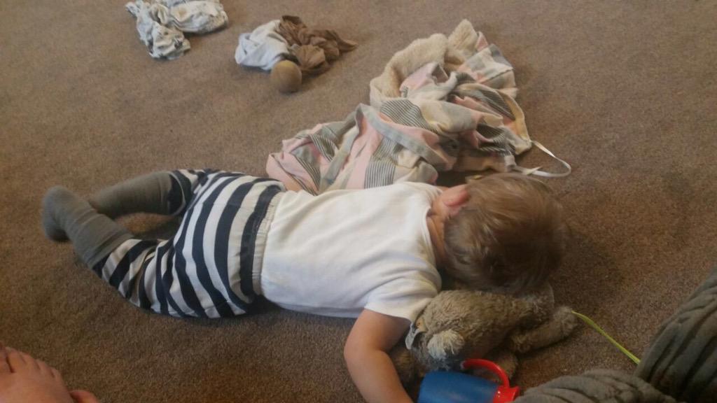 TheYorkshireDad's tweet image. The little man is still struggling this morning. #sicknessbug