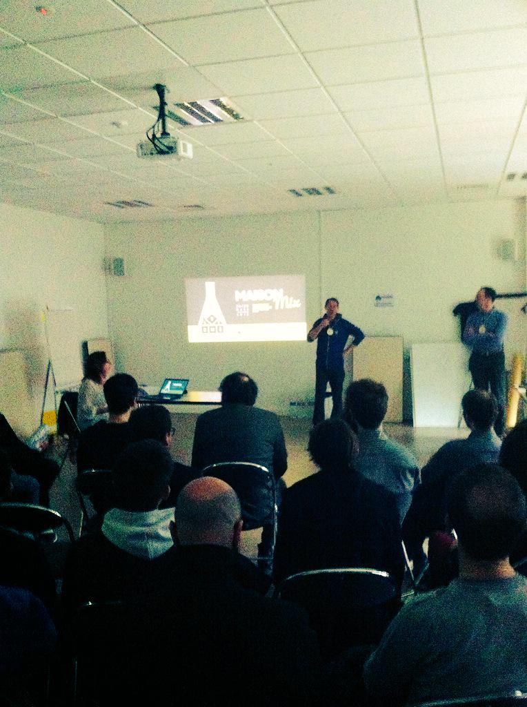 M2Pranet's tweet photo. #MaisonMix ça commence ! Début du pitch autour des acteurs et perspectives de ces 3 jours de #prototypage http://t.co/xKUjqS6fIJ