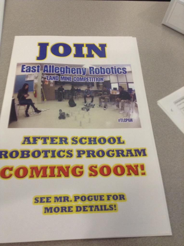 ea_robo_cat's tweet photo. We are hoping to start our after school program very soon!! http://t.co/sNk5X1XCxu