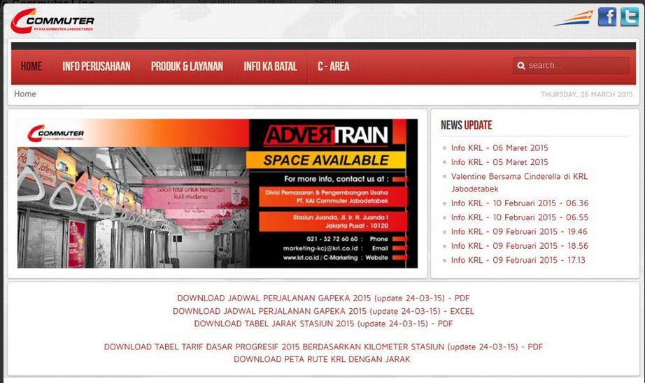 CommuterLine's tweet photo. #SekilasInfo Jadwal KRL CommuterLine Jabodetabek Gapeka 2015 dapat di unduh di website kami http://t.co/voABXXRwya http://t.co/LfydDhmrLA