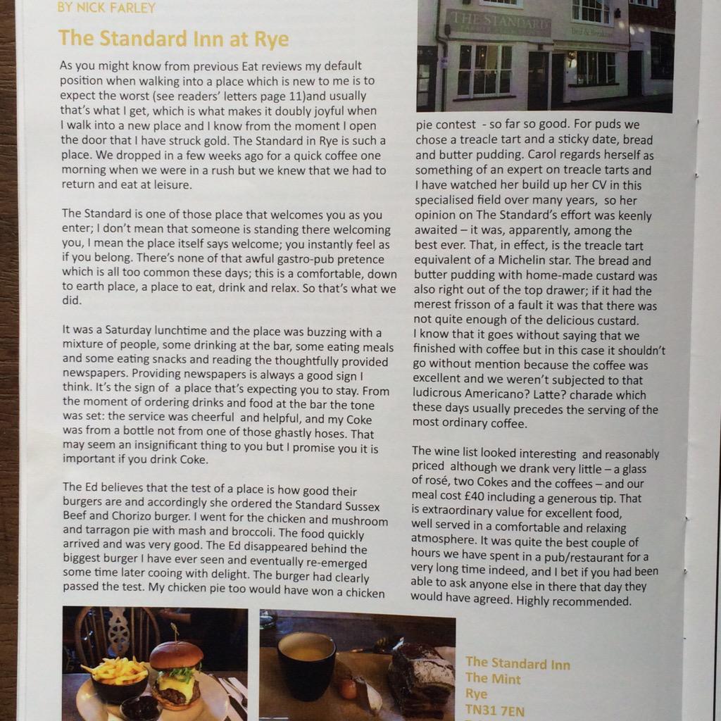 A review by <a href="/OnionMag1/">OnionMag</a> #rye #pub #EastSussex #goodfood