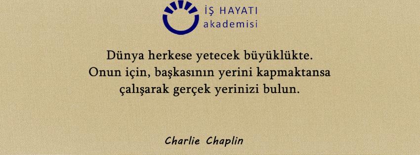 ishadakademi's tweet photo. #GününSözü Charlie Chaplin'den bir tavsiye http://t.co/serb6vlIWj