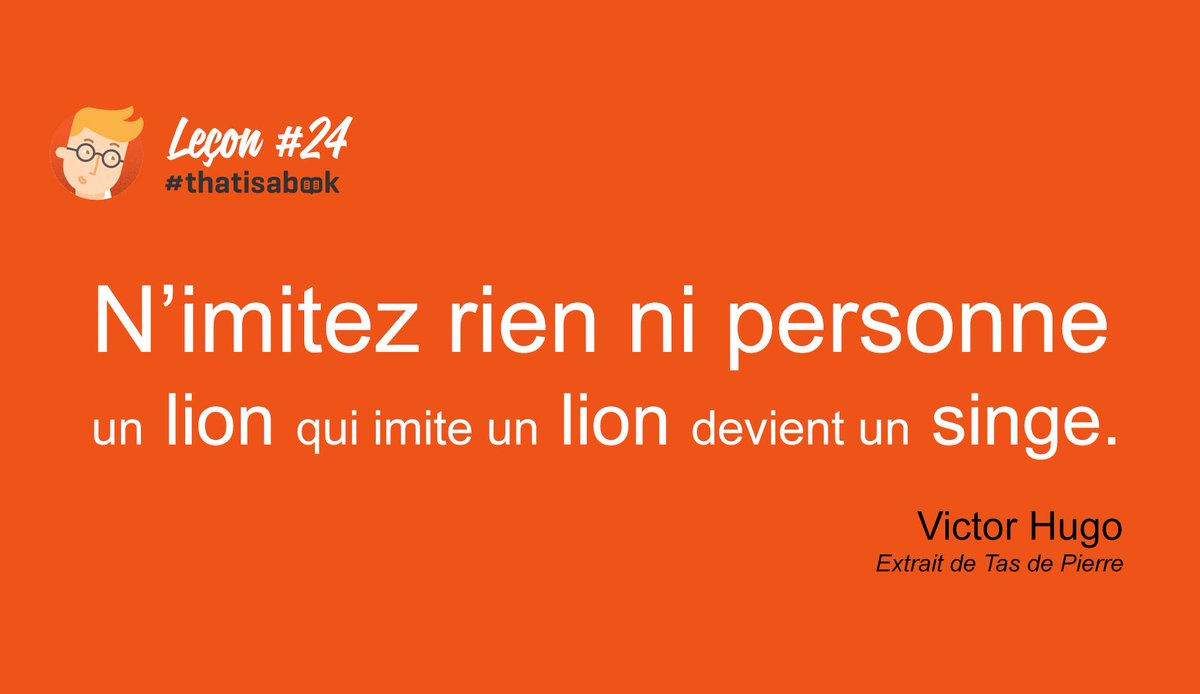 ProfesseurLivro's tweet photo. @UEfrance #leçon24 « N’imitez rien ni personne » a dit Victor Hugo. #ThatIsABook http://t.co/MKECn2DEf4 http://t.co/TBkSuNaixo