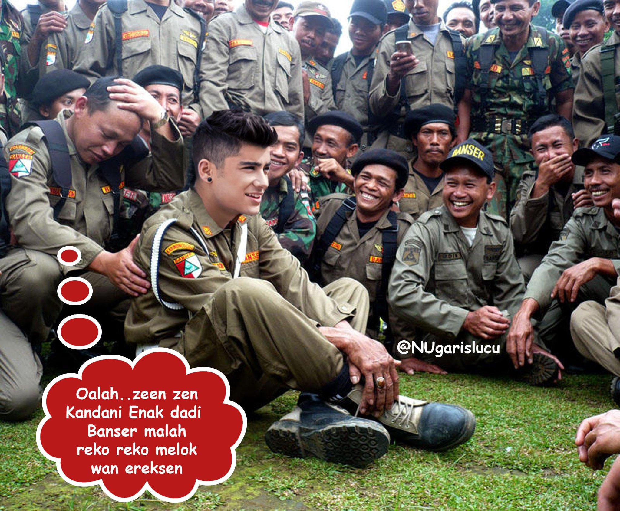 Gambar Meme Lucu Rambut Disemir Hijau Zayn Malik Disindir Kocak