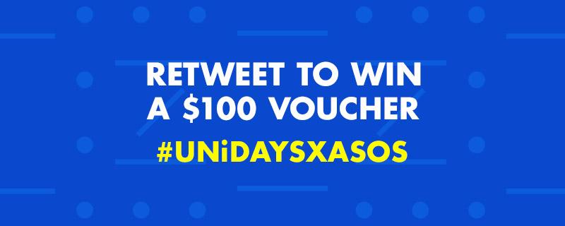 UNiDAYS_US's tweet photo. RT TO WIN A $100 @ASOS_Us voucher! #UNiDAYSXASOS (Ends Saturday) http://t.co/F7XqzA7gqY