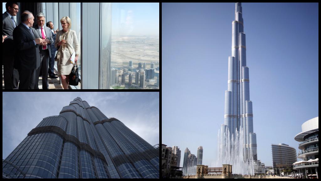BelgiumMFA's tweet image. #BEmissionUAE -HRH Astrid &amp;amp; Belgian MFA visit Burj Khalifa #Dubai. Highest tower in world built by Belgian co #Besix