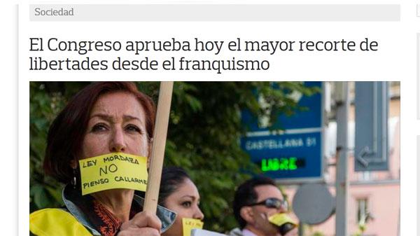 subversivos_'s tweet photo. Los votantes del PP son cómplices del mayor recorte de libertad desde Franco #26MStopMordazas http://t.co/CJAKawbeWw http://t.co/MUKeaNmDYd