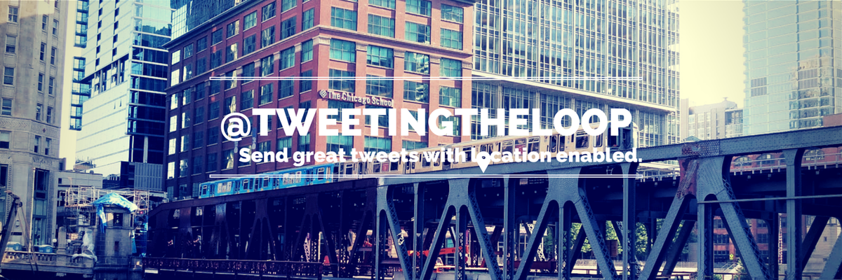We are #TweetingTheLoop. Your Source for the best tweets from residents of and visitors to the #ChicagoLoop.