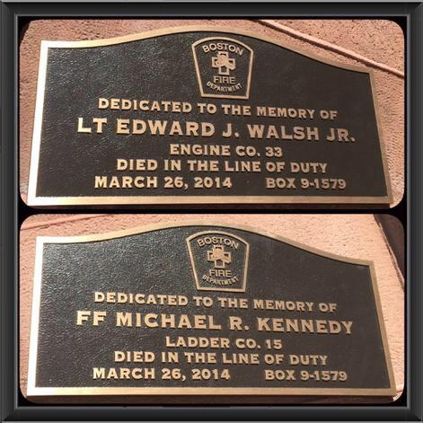 One year ago today, a fire in the Back Bay took the lives of Lt Ed Walsh and FF Mike Kennedy of the Boston Fire Dept.
