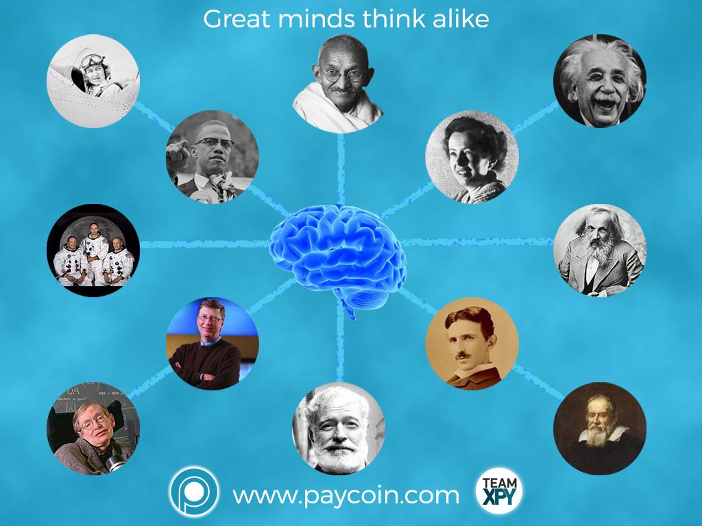 krumblez's tweet photo. Great minds think alike #Paycoin #XPY #TeamPaycoin @XPYFoundation @HashbasePrime @CryptoRusty @CryptoDabbler #RT http://t.co/Pox5zPsORH